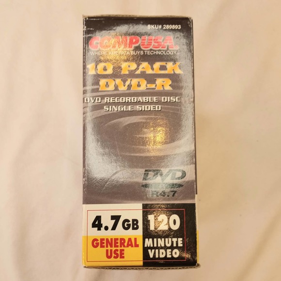 10 Pack DVD-R 120 mins 4.7 GB CompUSA - Picture 4 of 5